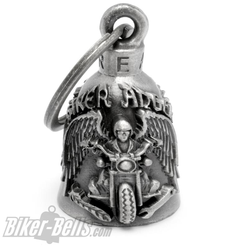 Motorcyclist Guardian Angel Biker Angel with Wings Biker Bell Lucky Charm Gift