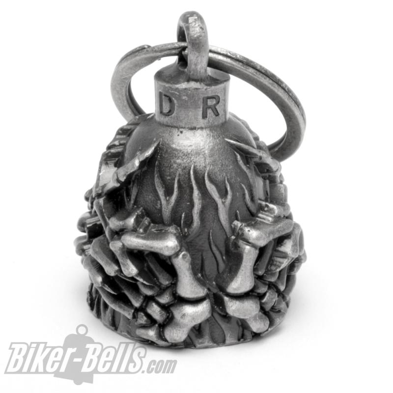 Biker Bell with Crossed Middle Fingers Fuck Stinky Finger Motorcyclist Gift