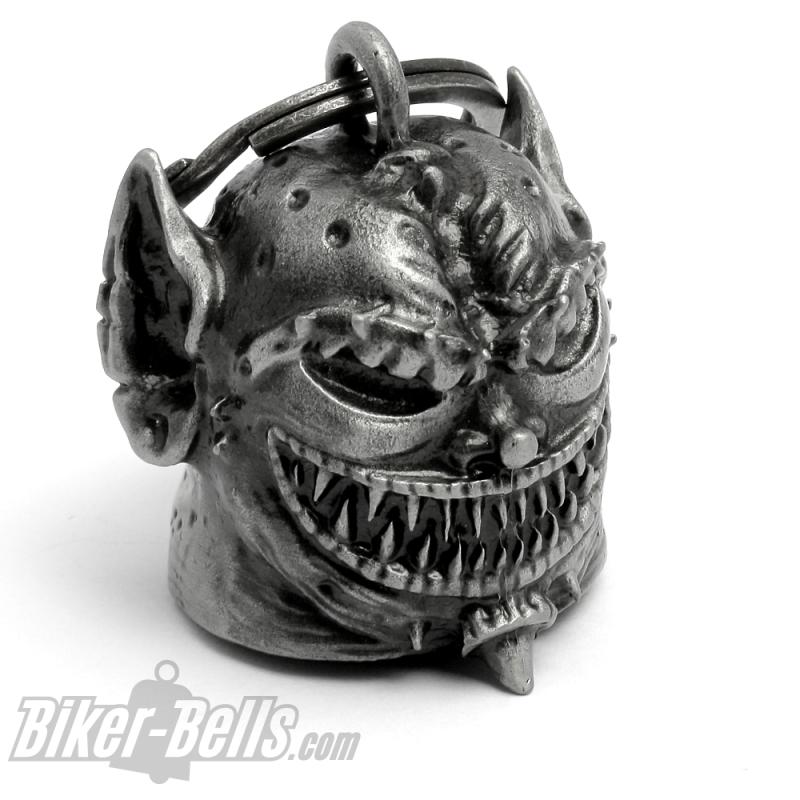 3D Gremlin Biker-Bell Schrumpfkopf Gremlin-Abschreckung Motorrad Glücksbringer 3D Gremlin Biker-Bell Schrumpfkopf Gremlin-Abschreckung Motorrad Glücksbringer