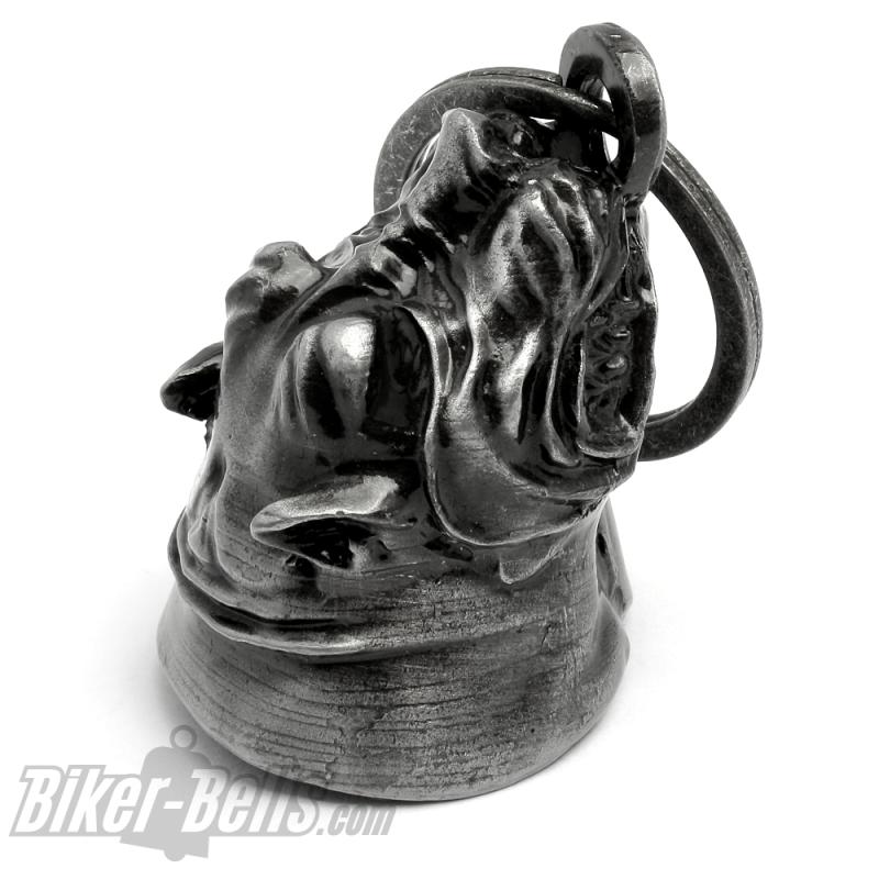 Grimmiger Hund 3D Biker-Bell Pitbull Dobermann Dogge Motorradfahrer Geschenk Grimmiger Hund 3D Biker-Bell Pitbull Dobermann Dogge Motorradfahrer Geschenk