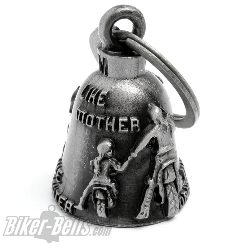 Like Mother Like Daughter Biker-Bell Muttertag Geschenk Motorradfahrerin Glocke
