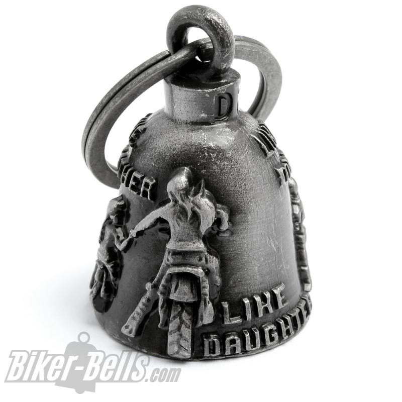 Like Mother Like Daughter Biker-Bell Muttertag Geschenk Motorradfahrerin Glocke