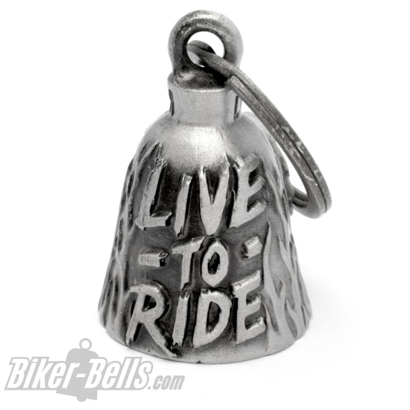 Live To Ride Biker-Bell mit großem Adler Motorrad-Glocke Glücksbringer Geschenk