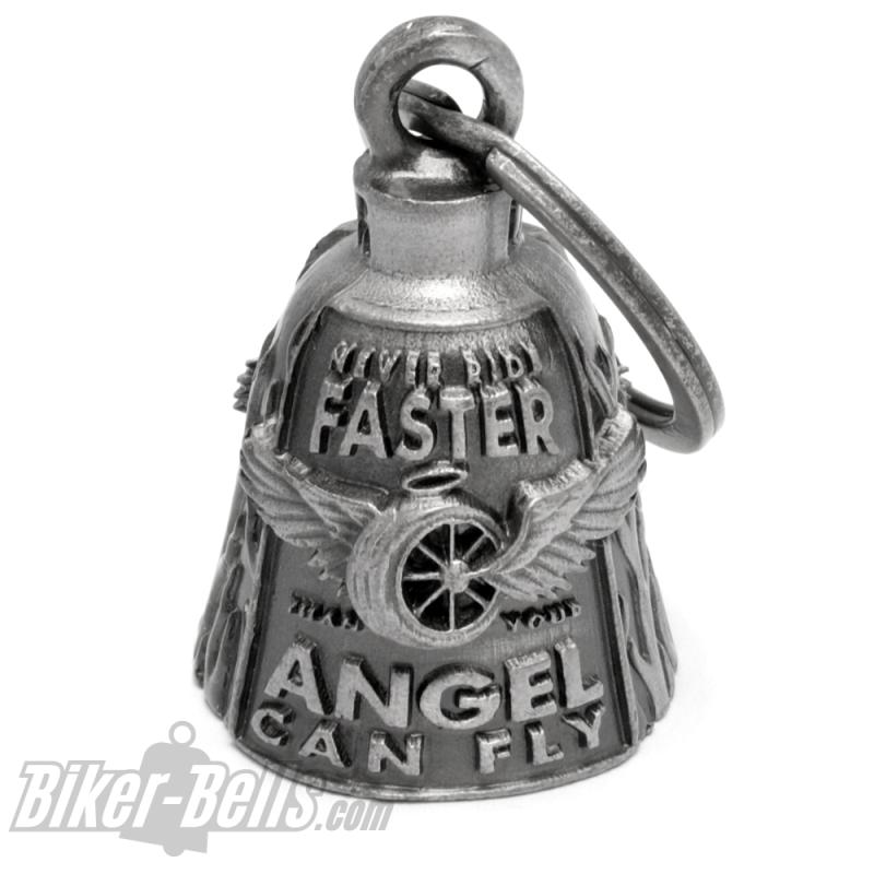 Never Ride Faster Than Your Angel Can Fly Biker Bell Motorcycle Lucky Bell