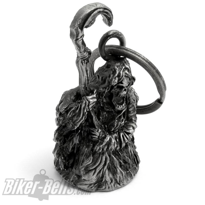 3D Sensenmann Motorrad-Glocke detailliert ausgearbeitet Reaper Biker Geschenk 3D Sensenmann Motorrad-Glocke detailliert ausgearbeitet Reaper Biker Geschenk