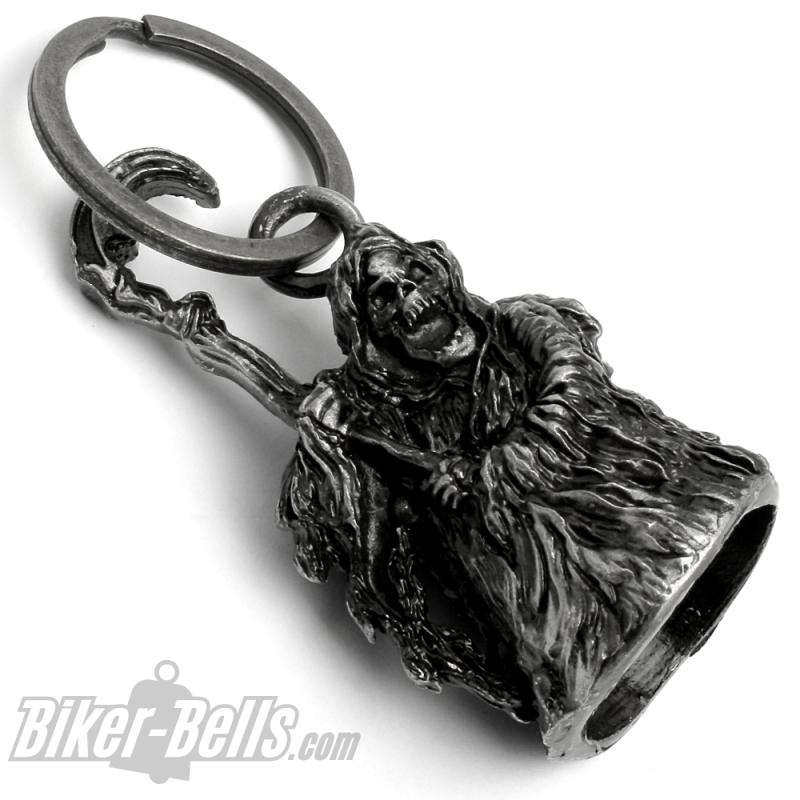 3D Sensenmann Motorrad-Glocke detailliert ausgearbeitet Reaper Biker Geschenk 3D Sensenmann Motorrad-Glocke detailliert ausgearbeitet Reaper Biker Geschenk