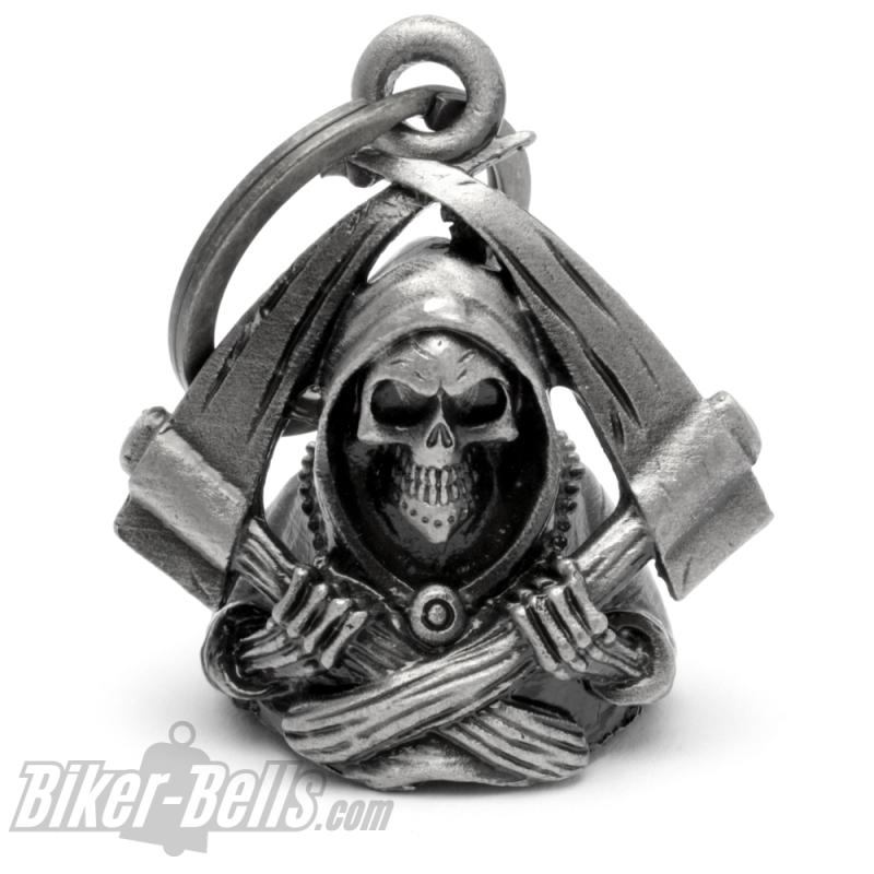 Gremlin Abschreckung 3D Sensenmann Biker-​Bell Reaper Sam Cro Motorrad-​Glocke