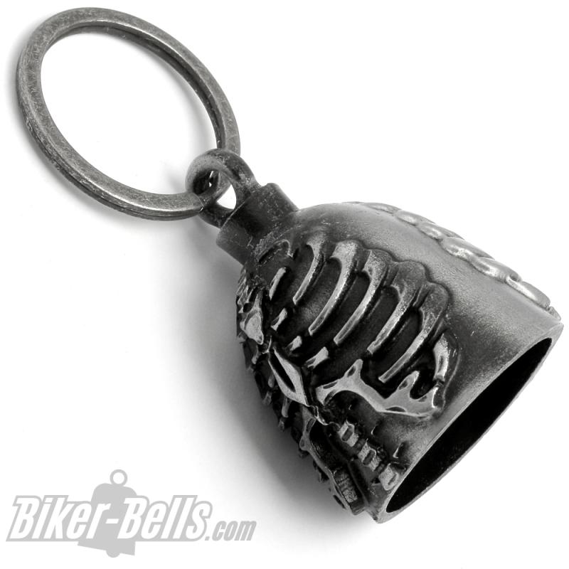 Skelett Biker-Bell Brustkorb Knochen Motorrad-Glocke Glücksbringer Geschenk Skelett Biker-Bell Brustkorb Knochen Motorrad-Glocke Glücksbringer Geschenk