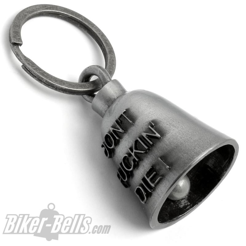"Don't Fuckin' Die!" Biker-Bell Schutz-Glocke Motorradfahrer Glücksbringer Geschenk "Don't Fuckin' Die!" Biker-Bell Schutz-Glocke Motorradfahrer Glücksbringer Geschenk