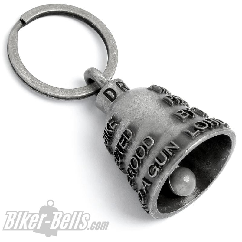 "This Bike Protected By The Good Lord And A Gun" Biker-Bell Glücksbringer Geschenk