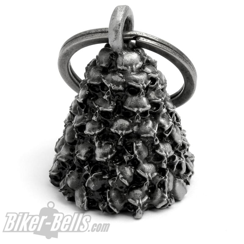 Totenkopf-Haufen Biker-Bell Skull Stapel Chopperfahrer Glücksbringer Geschenk Totenkopf-Haufen Biker-Bell Skull Stapel Chopperfahrer Glücksbringer Geschenk