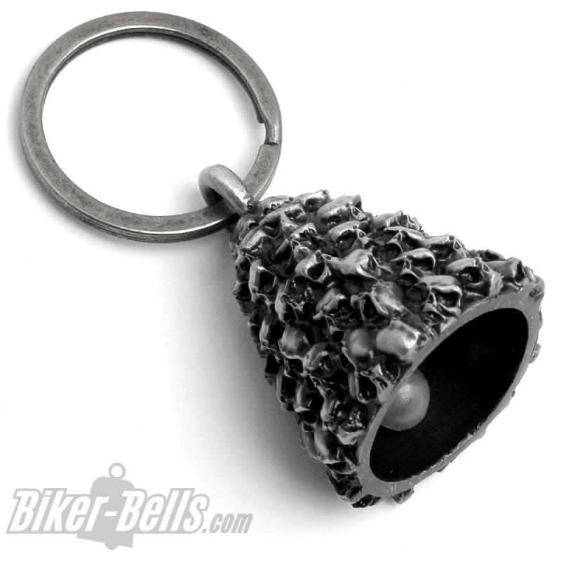 Totenkopf-Haufen Biker-Bell Skull Stapel Chopperfahrer Glücksbringer Geschenk Totenkopf-Haufen Biker-Bell Skull Stapel Chopperfahrer Glücksbringer Geschenk