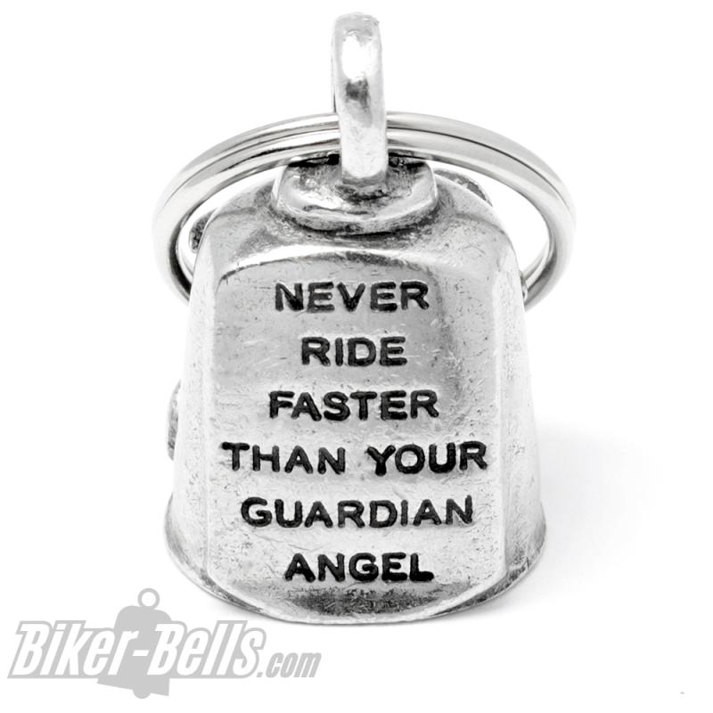 "Never Ride Faster Than Your Guardian Angel" Schutzengel Gremlin Bell Geschenk "Never Ride Faster Than Your Guardian Angel" Schutzengel Gremlin Bell Geschenk