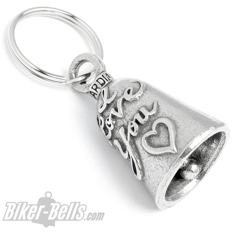 I Love You Guardian Bell Motorradfahrer Glücksbringer Glocke Biker Liebe Geschenk