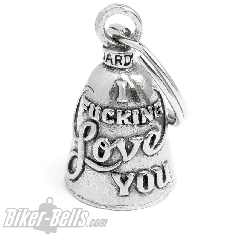I F**king Love You Guardian Bell Motorradfahrer Glücksbringer Biker Liebe Geschenk