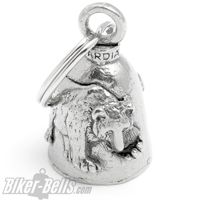 Guardian Bell mit Bär und Bärentatze Original Motorrad Glücksbringer Geschenk