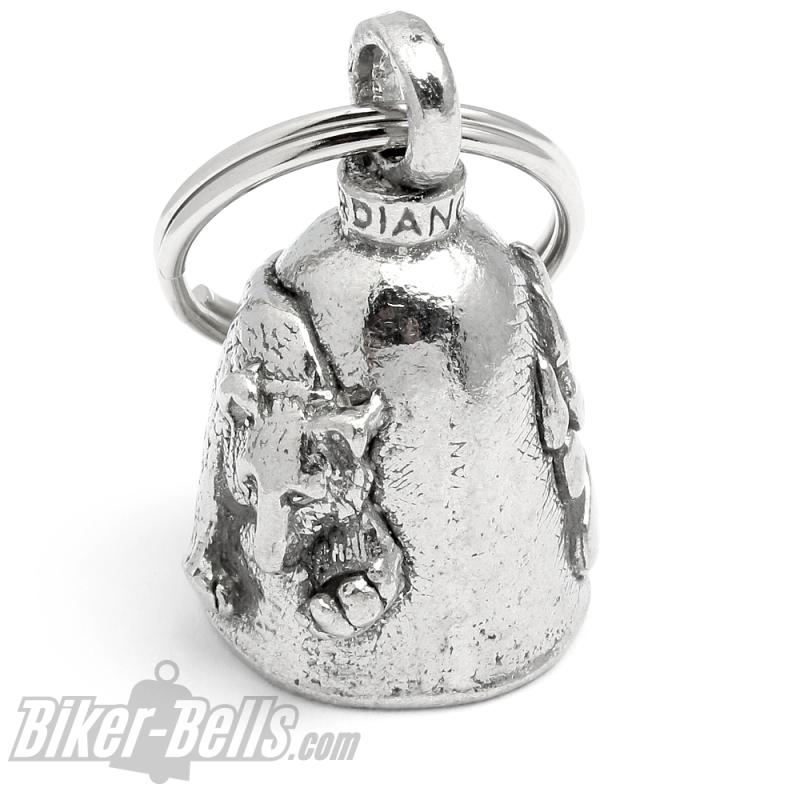 Guardian Bell mit Bär und Bärentatze Original Motorrad Glücksbringer Geschenk