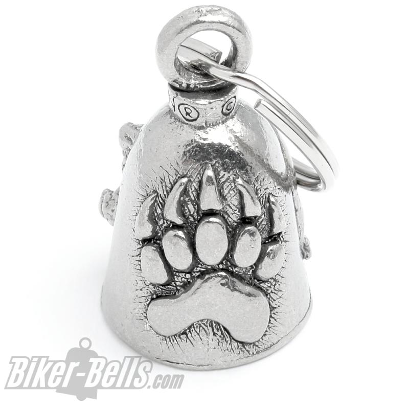Guardian Bell mit Bär und Bärentatze Original Motorrad Glücksbringer Geschenk