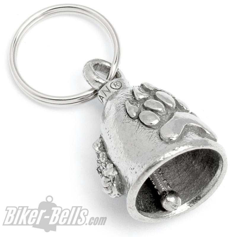 Guardian Bell mit Bär und Bärentatze Original Motorrad Glücksbringer Geschenk