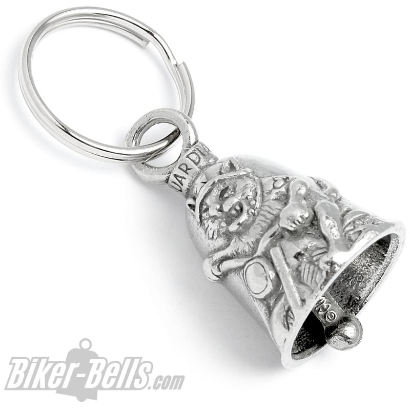 Oldschool Biker Cat on Motorcycle Original Guardian Bell Lucky Charm Gift Idea Oldschool Biker Cat on Motorcycle Original Guardian Bell Lucky Charm Gift Idea