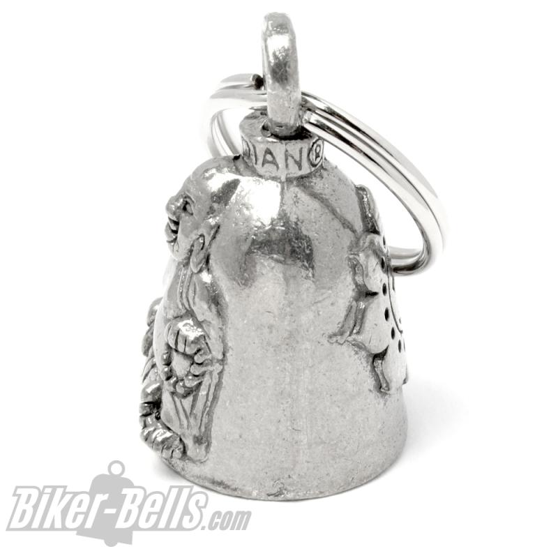 Buddha Guardian Bell mit Om-Zeichen Motorrad-Glocke Glücksbringer Biker Geschenk