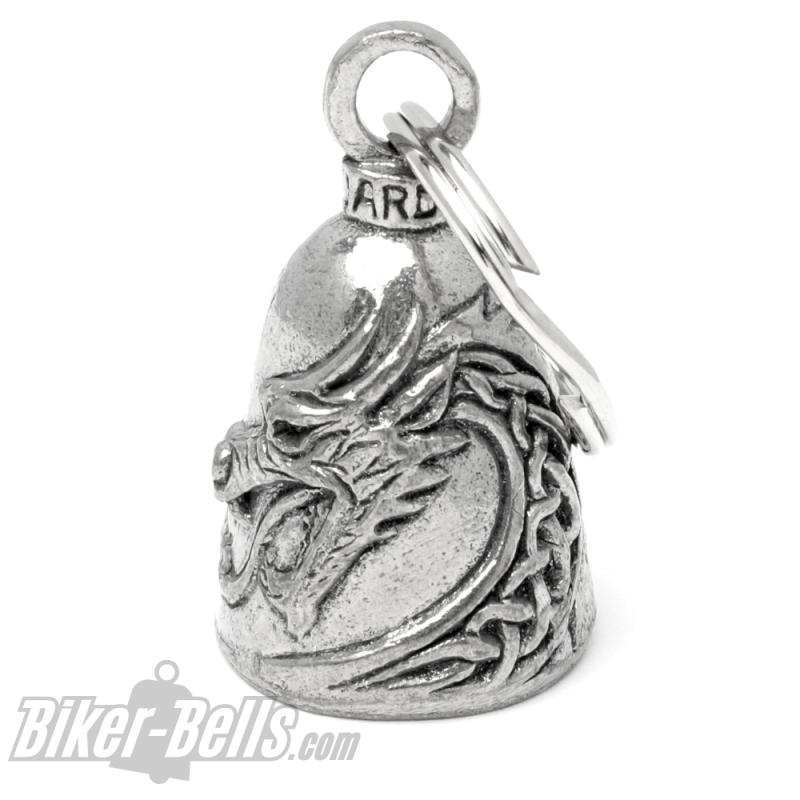 Original Guardian Bell mit Drache Glücksdrache Motorrad-Glocke Biker Geschenk