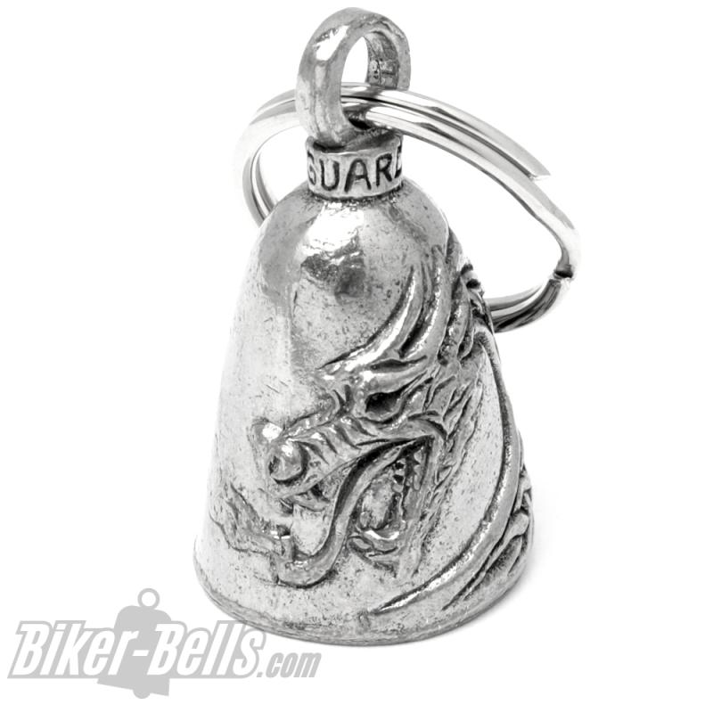 Original Guardian Bell mit Drache Glücksdrache Motorrad-Glocke Biker Geschenk