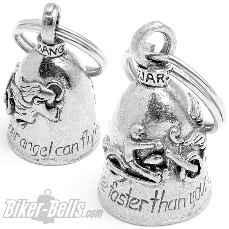 "Never Ride Faster Than Your Angel Can Fly" Guardian Bell Biker und Schutzengel "Never Ride Faster Than Your Angel Can Fly" Guardian Bell Biker und Schutzengel