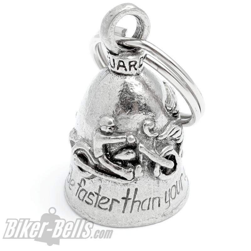 "Never Ride Faster Than Your Angel Can Fly" Guardian Bell Biker und Schutzengel "Never Ride Faster Than Your Angel Can Fly" Guardian Bell Biker und Schutzengel