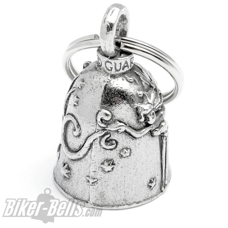 Guardian Bell mit Fee Glücksbringer für Motorradfahrerinnen Biker Elfe Geschenk