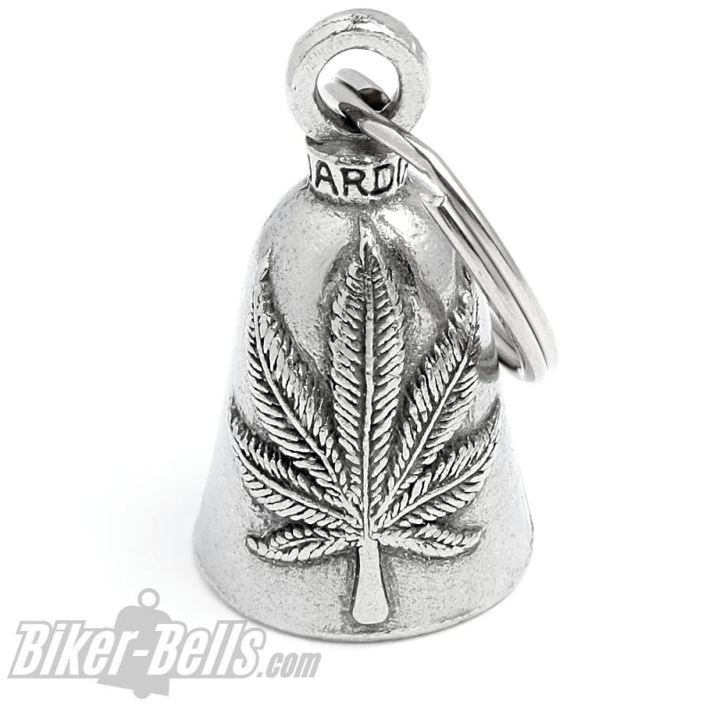 Hanfblatt Guardian Bell Motorrad Glücksbringer Geschenk Cannabis Weed Pott Ott