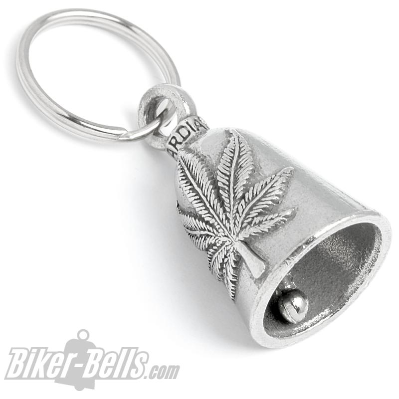 Hanfblatt Guardian Bell Motorrad Glücksbringer Geschenk Cannabis Weed Pott Ott