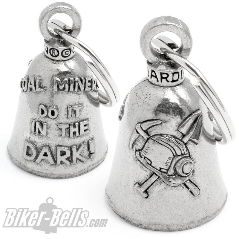 Miner Guardian Bell "Coal Miners Do It In The Dark" Motorcycle Lucky Charm Gift Miner Guardian Bell "Coal Miners Do It In The Dark" Motorcycle Lucky Charm Gift