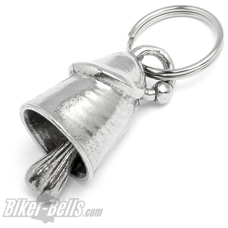 Penis mit Pircing und Hoden Guardian Bell Glücksbringer Geschenk für Motorradfahrer