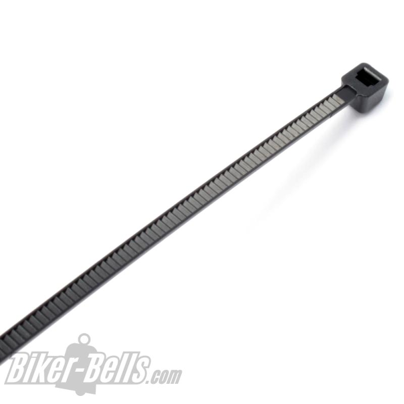 5 schwarze Kabelbinder zur befestigung von Biker-Bells am Motorrad anbringen 5 schwarze Kabelbinder zur befestigung von Biker-Bells am Motorrad anbringen