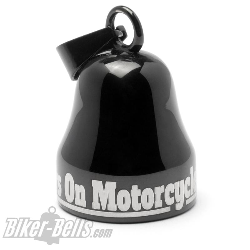 "Brothers On Motorcycles" schwarze Mot Roll Biker-Bell für Motorradfahrer Bros