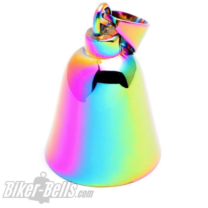 Colorful Rainbow Road Bell without Motif Plain Stainless Steel Bell for Bikes