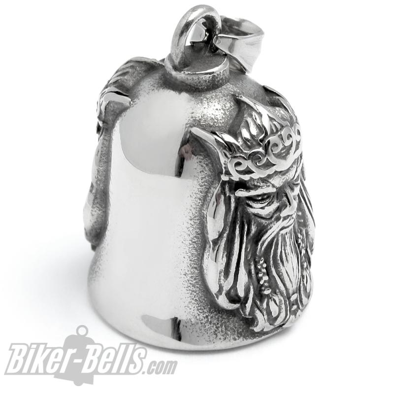 Biker-Bell Old Nordic King Motorbike Lucky Charm Made of Stainless Steel Road King
