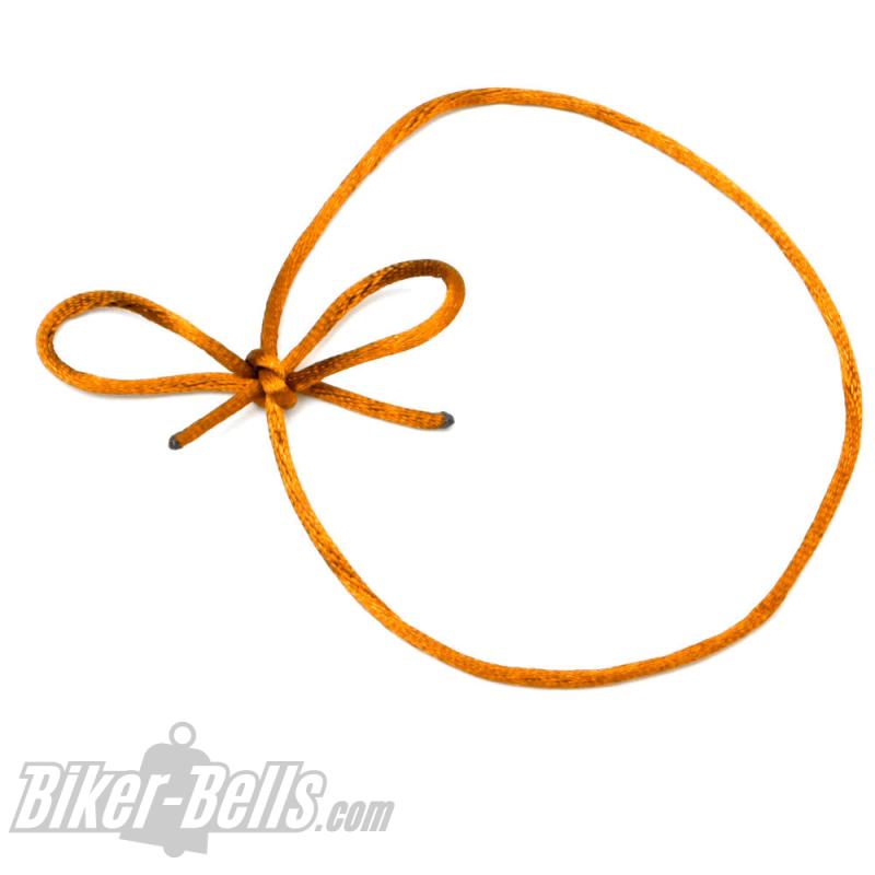 Tear-resistant 50cm cord in orange to attach Tibet Bells and other biker bells