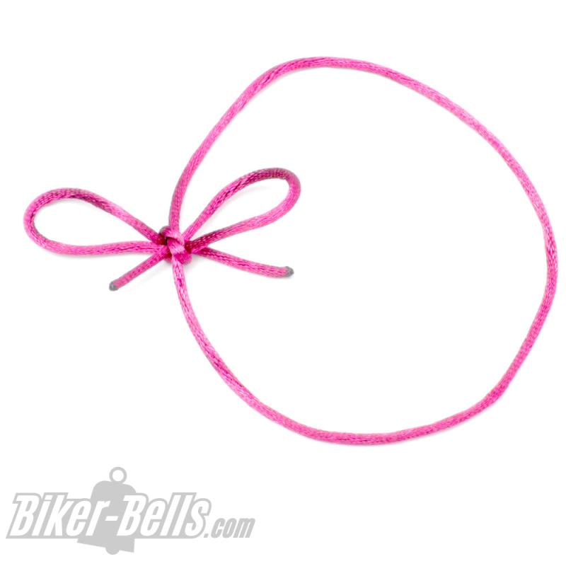 Reißfeste 50cm Schnur in pink zum befestigen von Tibet Bells und anderen Biker-Bells