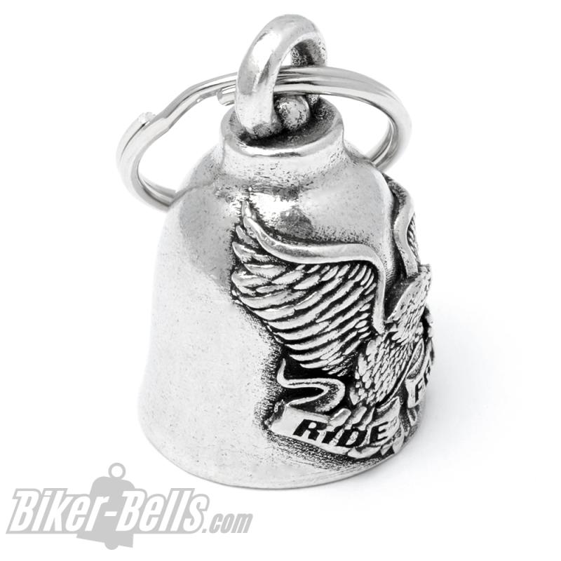 Ride Free Eagle Motorcyclist Lucky Charm Gift Biker Bell Motorbike Bravo Bell Ride Free Eagle Motorcyclist Lucky Charm Gift Biker Bell Motorbike Bravo Bell
