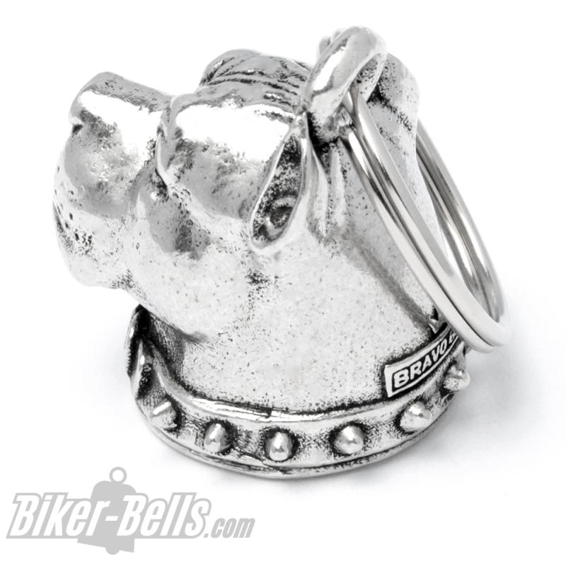 3D Pitbull Doberman Mastiff Dog Biker Bell Motorcycle Bell Lucky Charm Gift