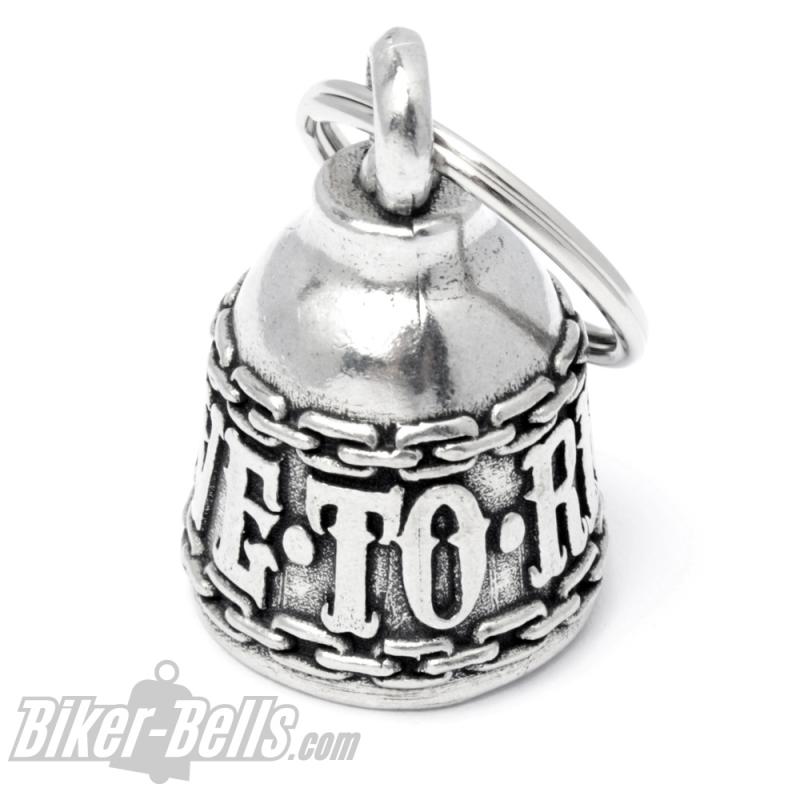 Live to Ride to Live Biker-Bell mit großen Buchstaben Motorradfahrer Lifestyle Live to Ride to Live Biker-Bell mit großen Buchstaben Motorradfahrer Lifestyle