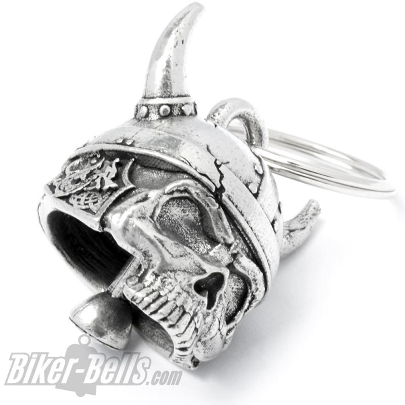 3D Wikinger Totenkopf Biker-Bell mit Helm Glücksbringer Glocke Bravo Bell Geschenk 3D Wikinger Totenkopf Biker-Bell mit Helm Glücksbringer Glocke Bravo Bell Geschenk