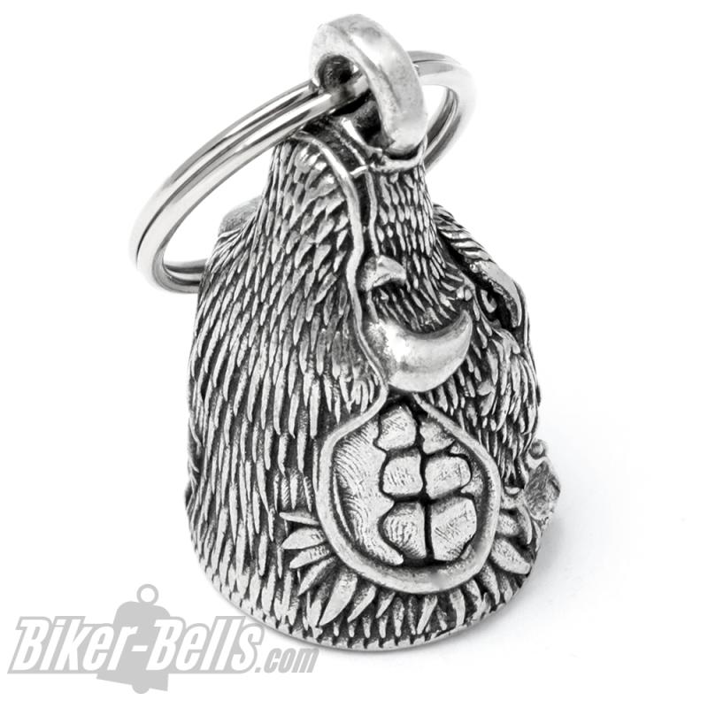 3D Wildschwein Bikerbell Wild Hog Glücksbringer Glocke Motorradfahrer Geschenk 3D Wildschwein Bikerbell Wild Hog Glücksbringer Glocke Motorradfahrer Geschenk