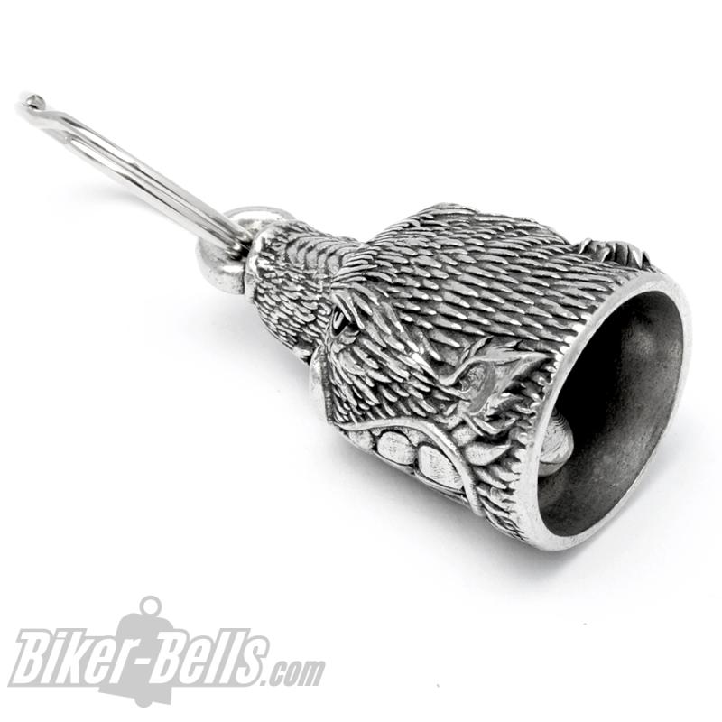 3D Wildschwein Bikerbell Wild Hog Glücksbringer Glocke Motorradfahrer Geschenk 3D Wildschwein Bikerbell Wild Hog Glücksbringer Glocke Motorradfahrer Geschenk