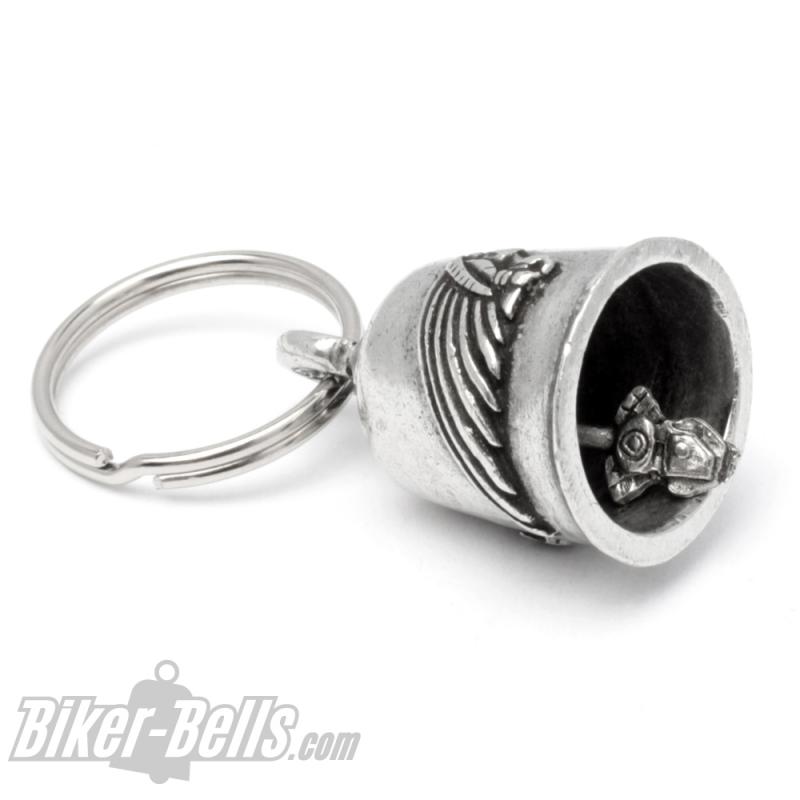 Indian Motorcycle Biker-Bell mit Indianerkopf Motorrad-Glocke Glücksbringer Bell Indian Motorcycle Biker-Bell mit Indianerkopf Motorrad-Glocke Glücksbringer Bell