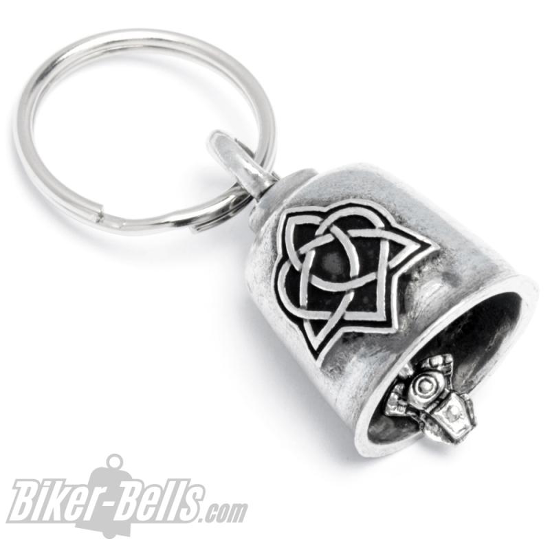 Gremlin Bell mit keltischem Knoten Herz Motorradfahrer Glücksbringer Glöckchen Gremlin Bell mit keltischem Knoten Herz Motorradfahrer Glücksbringer Glöckchen