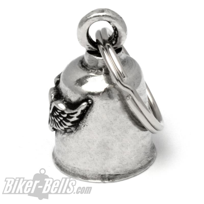 Rad mit Flügel Biker-Bell Glücksglocke Motorrad-Glocke Winged Wheel Gremlin Bell Rad mit Flügel Biker-Bell Glücksglocke Motorrad-Glocke Winged Wheel Gremlin Bell