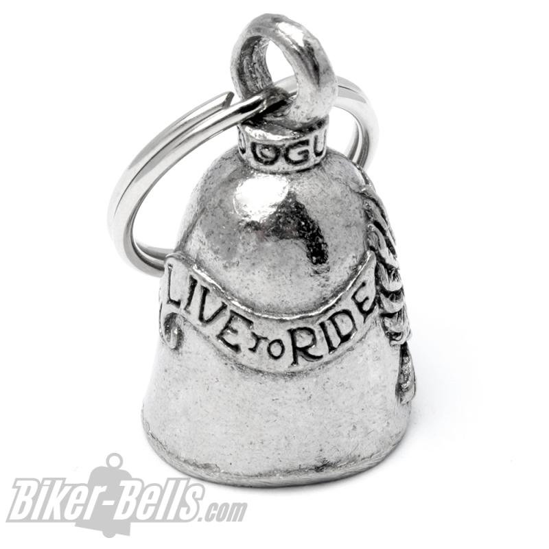 Guardian Bell Eagle with Live To Ride Banner in his Beak Motorcycle Bell Gift